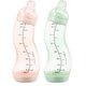 Difrax  0+M S-Fles naturel 2-pack Blossom/Pistachio