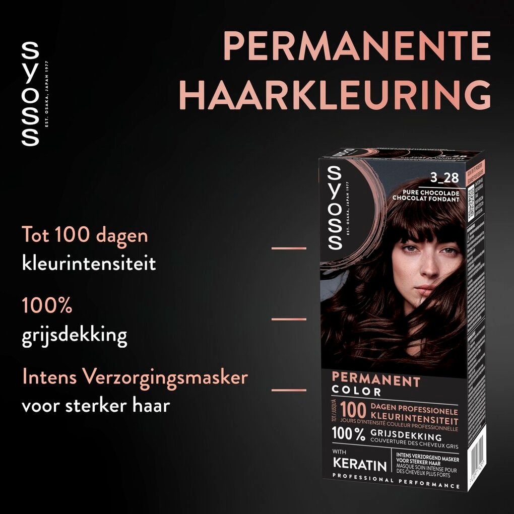Syoss Coloration Permanente Salonplex 3-28 Chocolat Pure