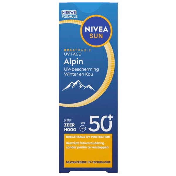 NIVEA Sun Crème Solaire Breathable Uv Face Alpin FPS50+
