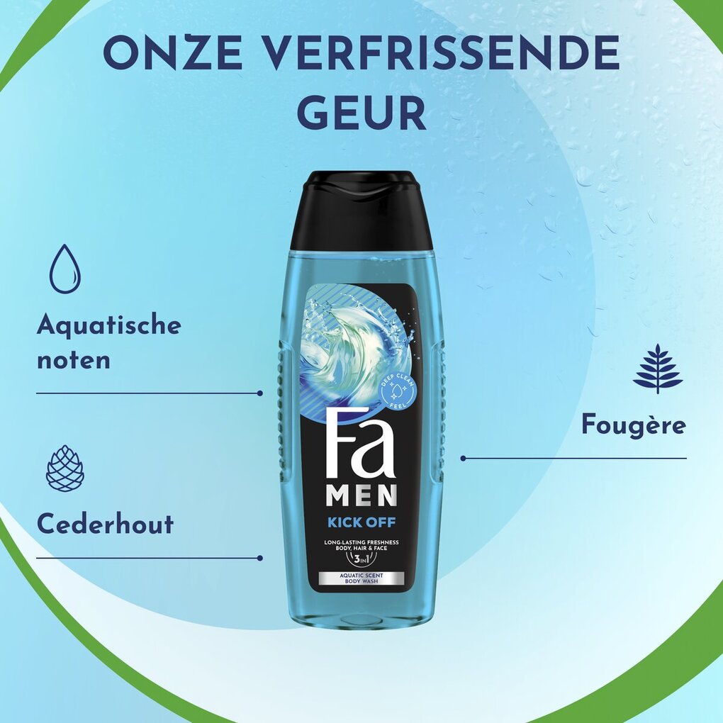 Fa Men Gel Douche et Shampoing Kick Off
