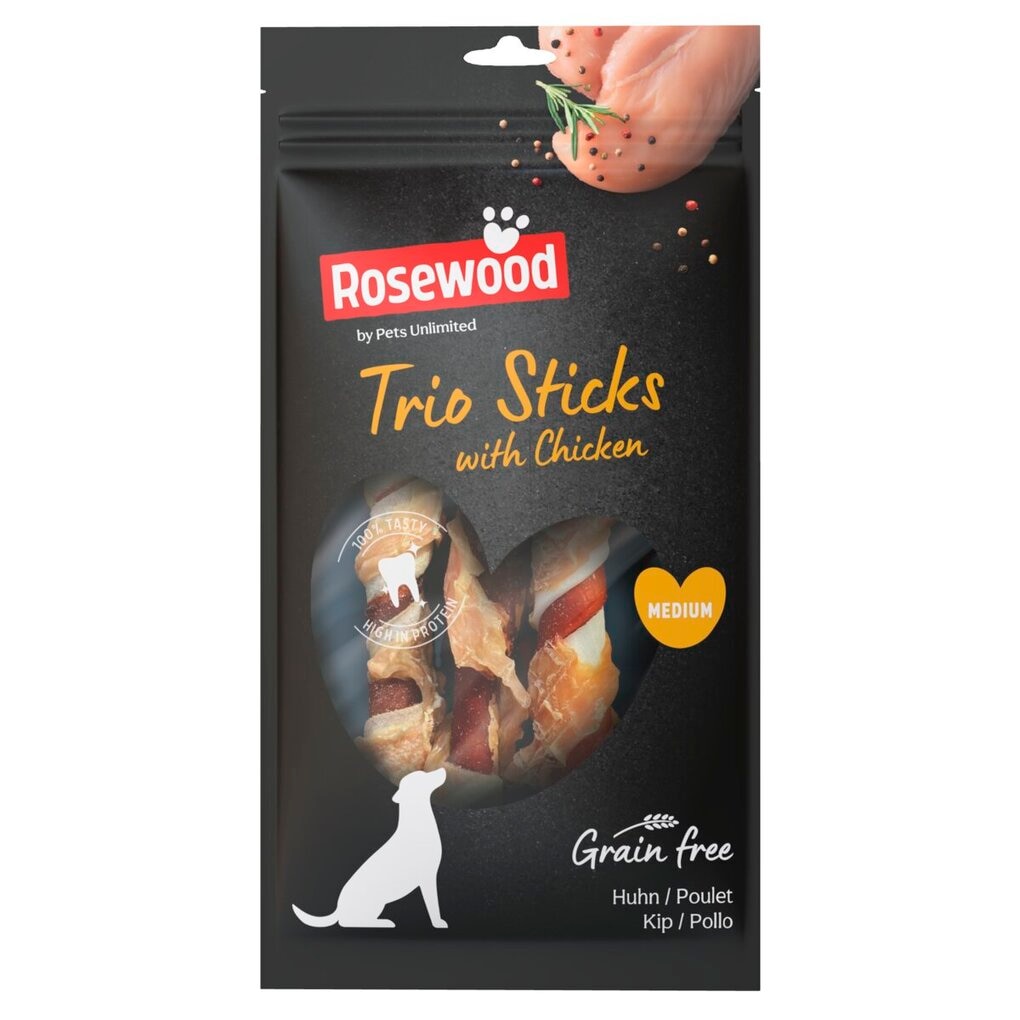 Rosewood Medium Trio Sticks Hondensnacks