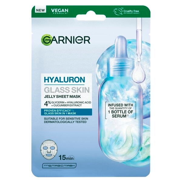 Garnier Hyaluron Masque en Tissu Jelly Glass Skin