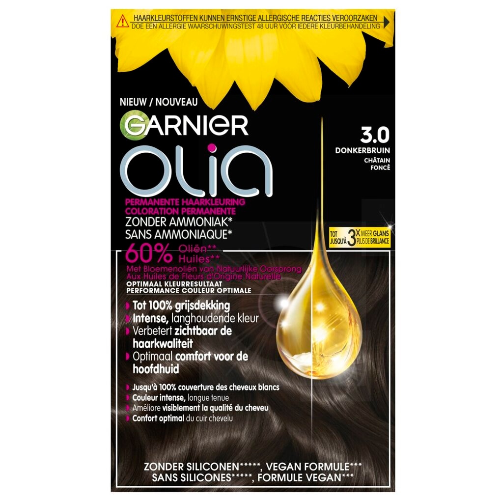 Garnier Olia Coloration Cheveux 3 Châtain Foncé