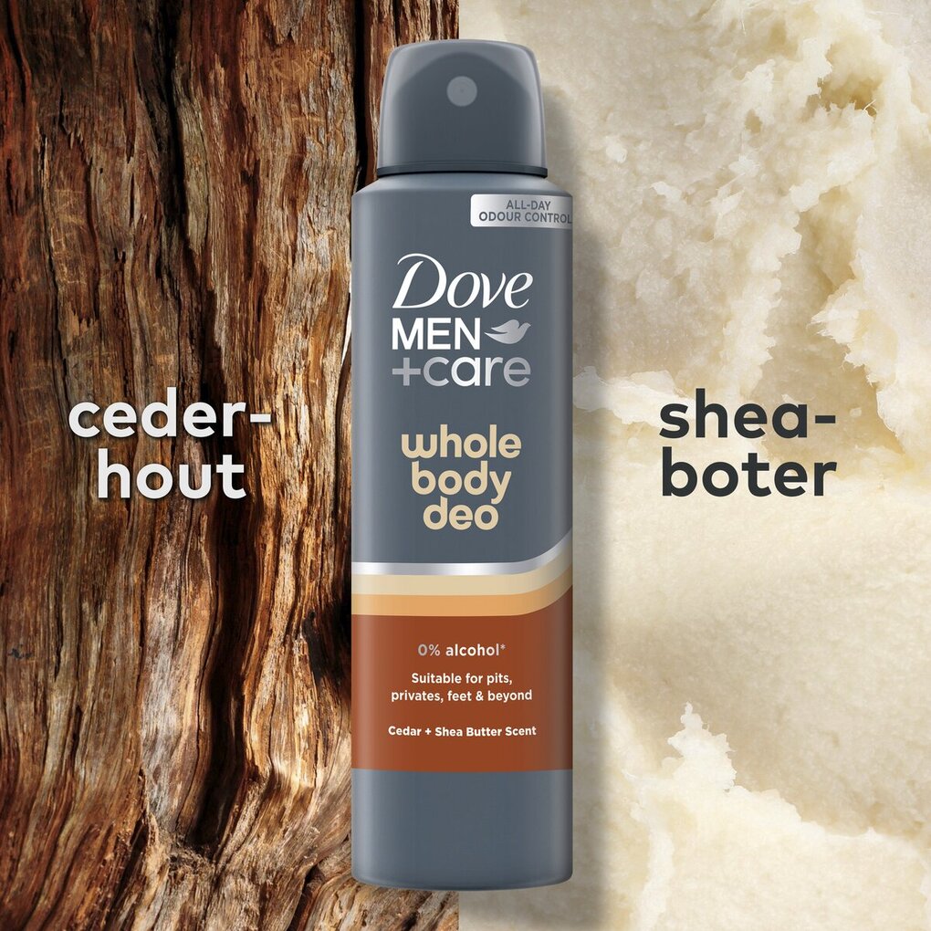 Dove Men+Care Whole Body Deodorant Spray Cedar + Shea Butter