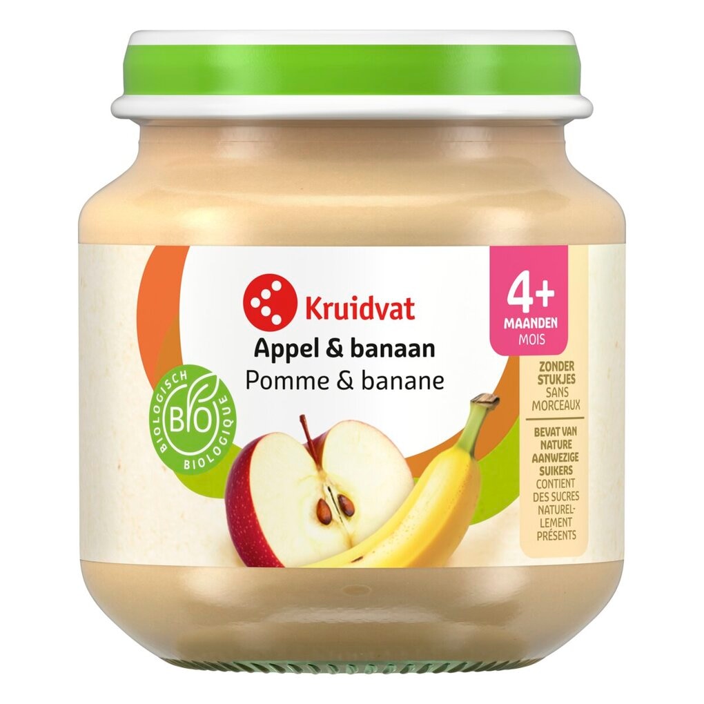 Kruidvat 4+M Bio Appel & Banaan Fruithapje