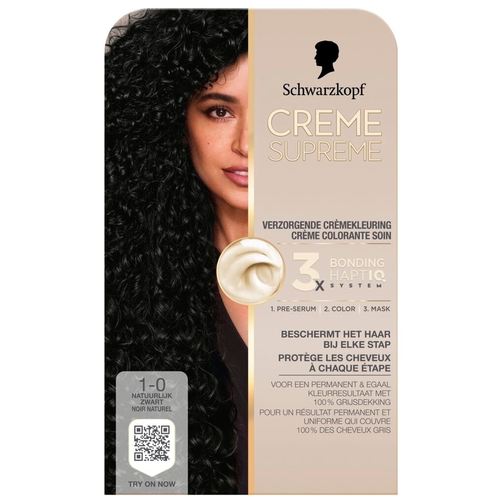 Schwarzkopf Creme Supreme Crème Colorante Soin 1-10 Noir Naturel