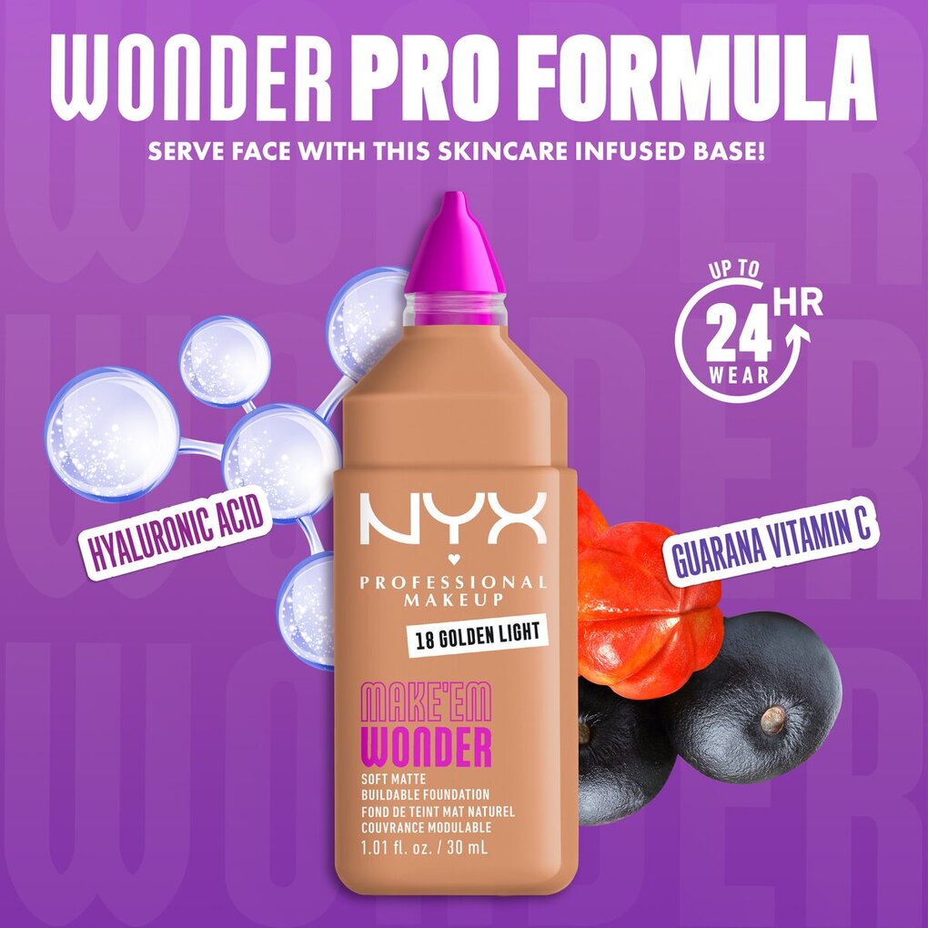 NYX Professional Makeup Fond de Teint Make 'Em Wonder 18 Golden Light