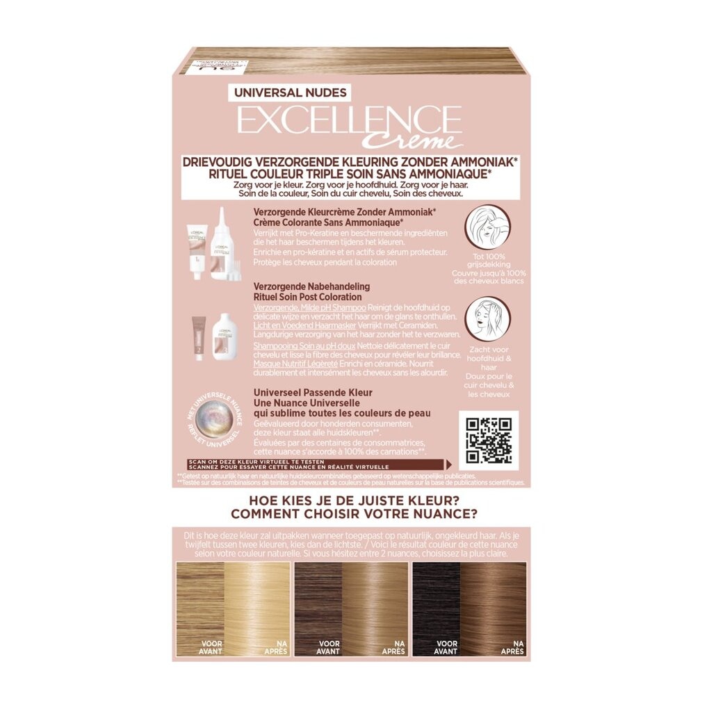 L'Oréal Paris Excellence Universal 9U Nudes Zeer Lichtblond Permanente Haarverf