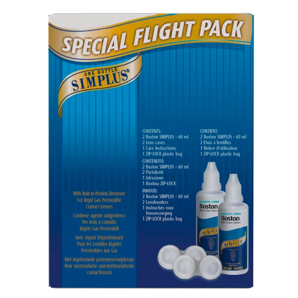 Bausch + Lomb Boston Simplus Lenzenvloeistof Special Flight Pack