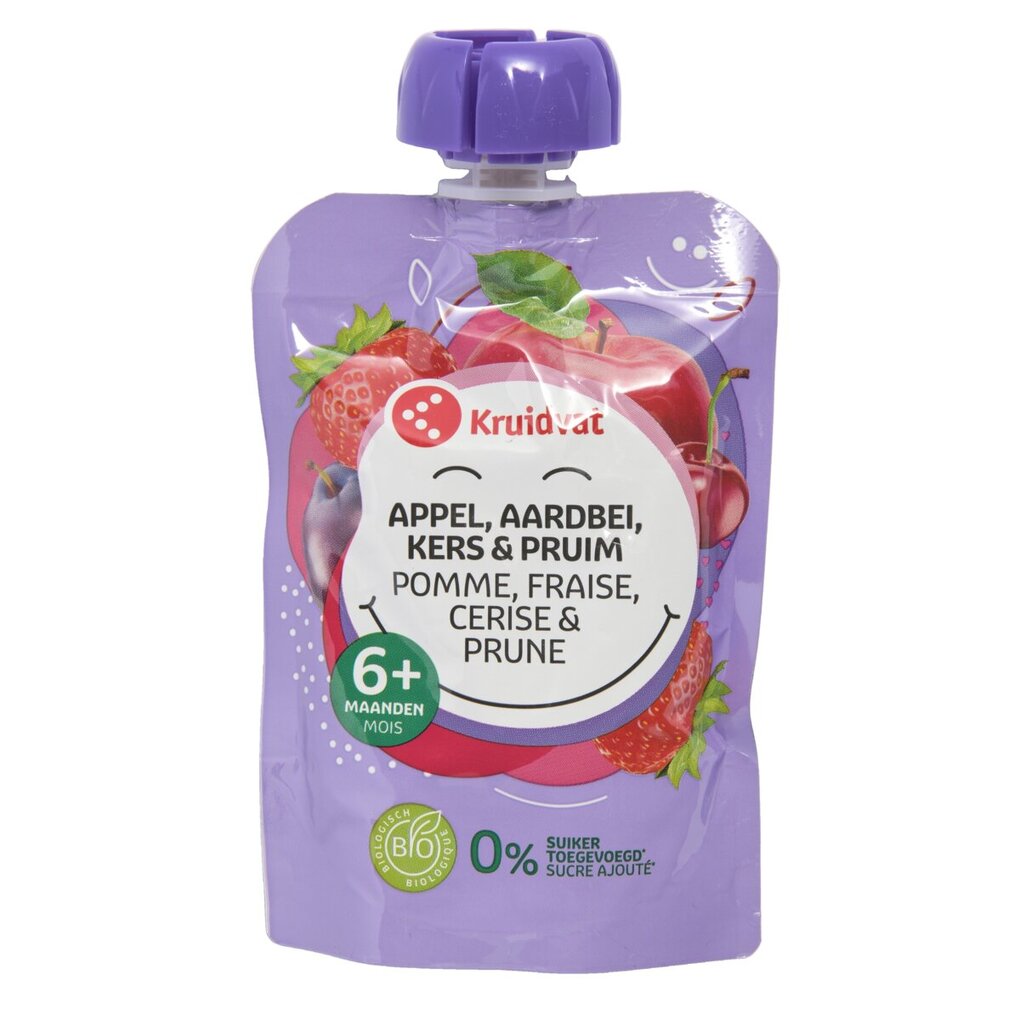 Kruidvat 6+M Bio Bosvruchten Knijpzakje
