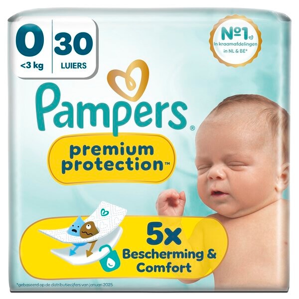 Pampers Premium Protection Maat 0 Luiers