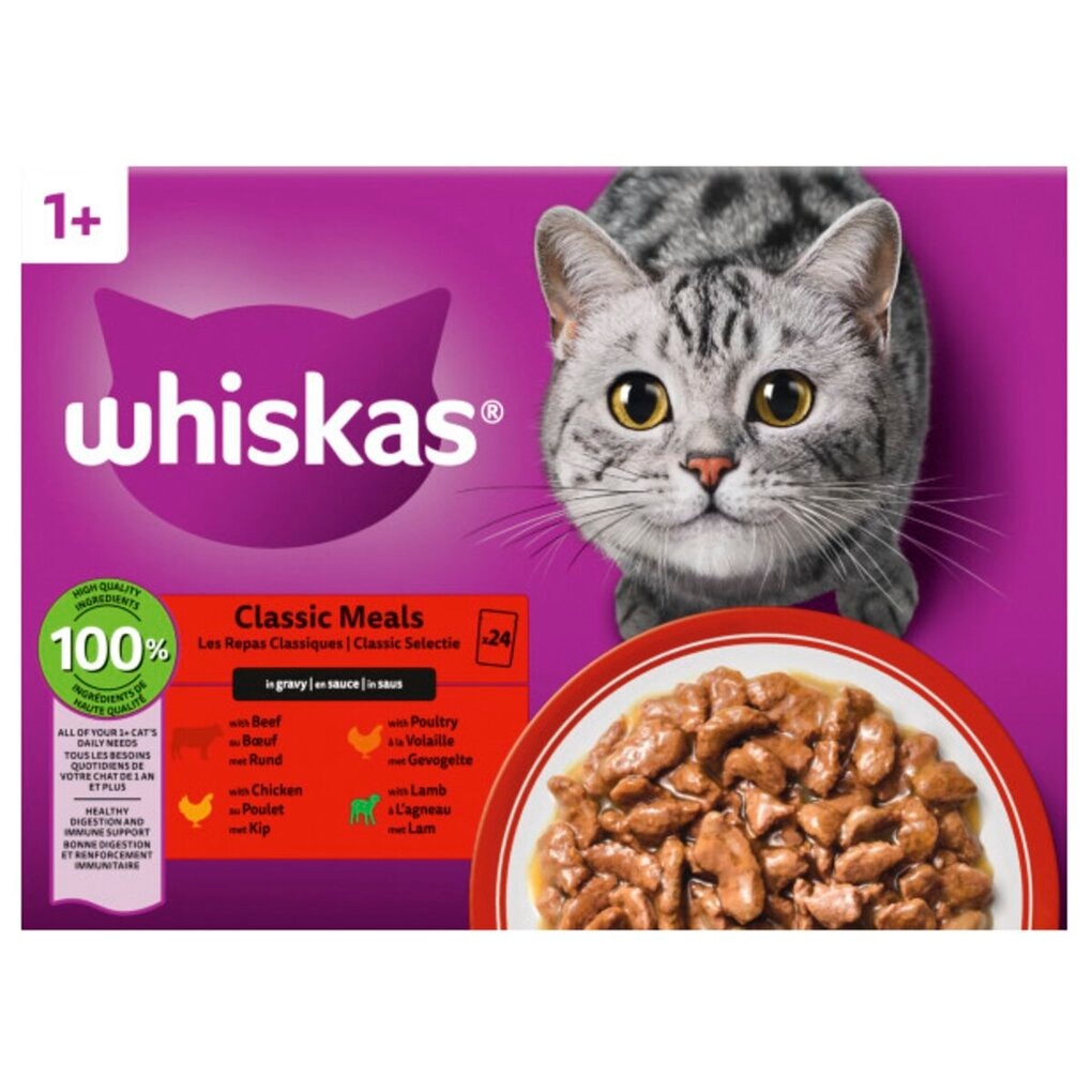 Whiskas Classic Nourriture pour Chats Sélection Meaty Meals Whiskas Classic Nourriture pour Chats Sélection Meaty Meals
