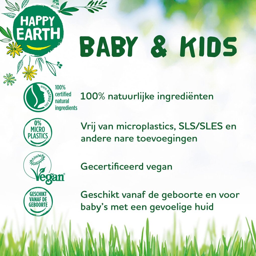 Happy Earth Baby & Kids 100% Natural Wash & Bath Gel